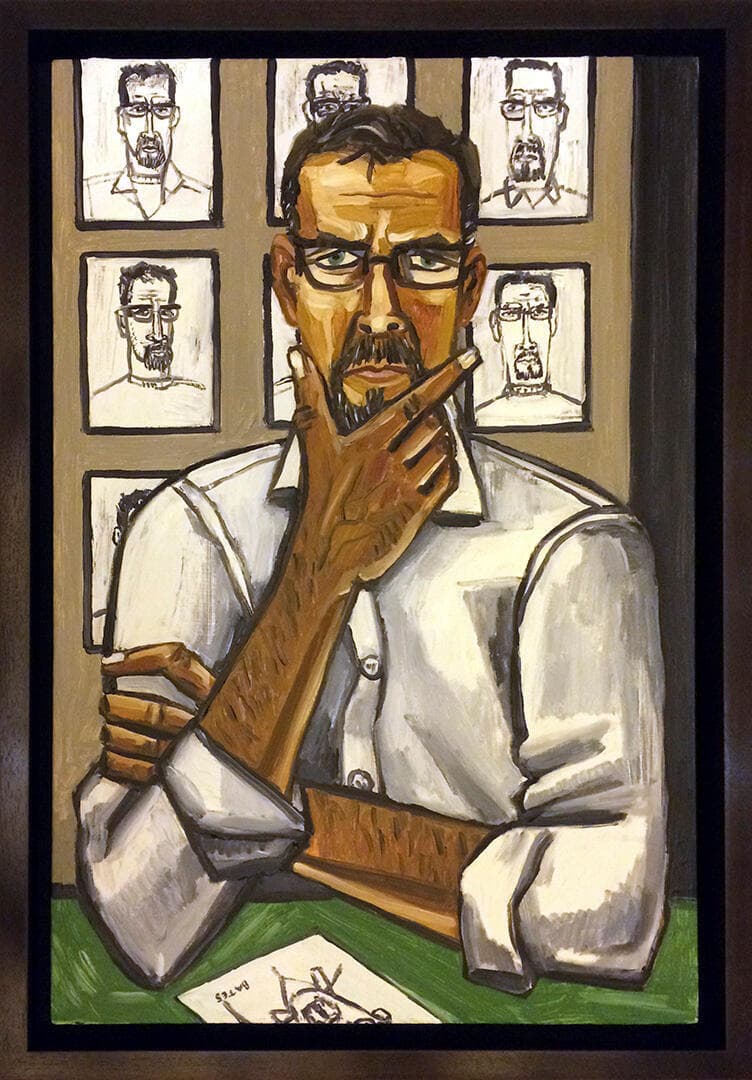 Self-Portrait with Drawing