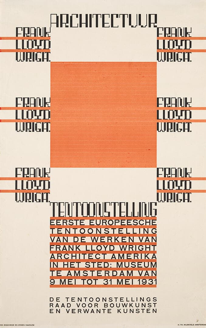 Frank Lloyd Wright Architectuur Tentoonstelling; Frank Lloyd Wright Exhibition of Architecture