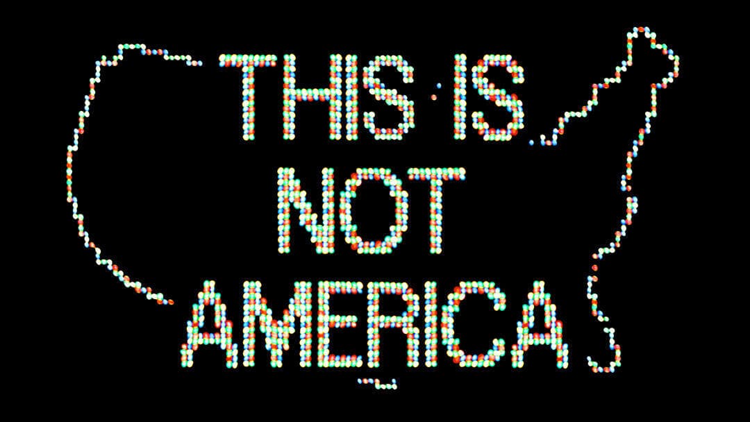 A Logo for America [Digital animation commissioned by The Public Art Fund for Spectacolor Sign, Times Square, New York, April 1987]