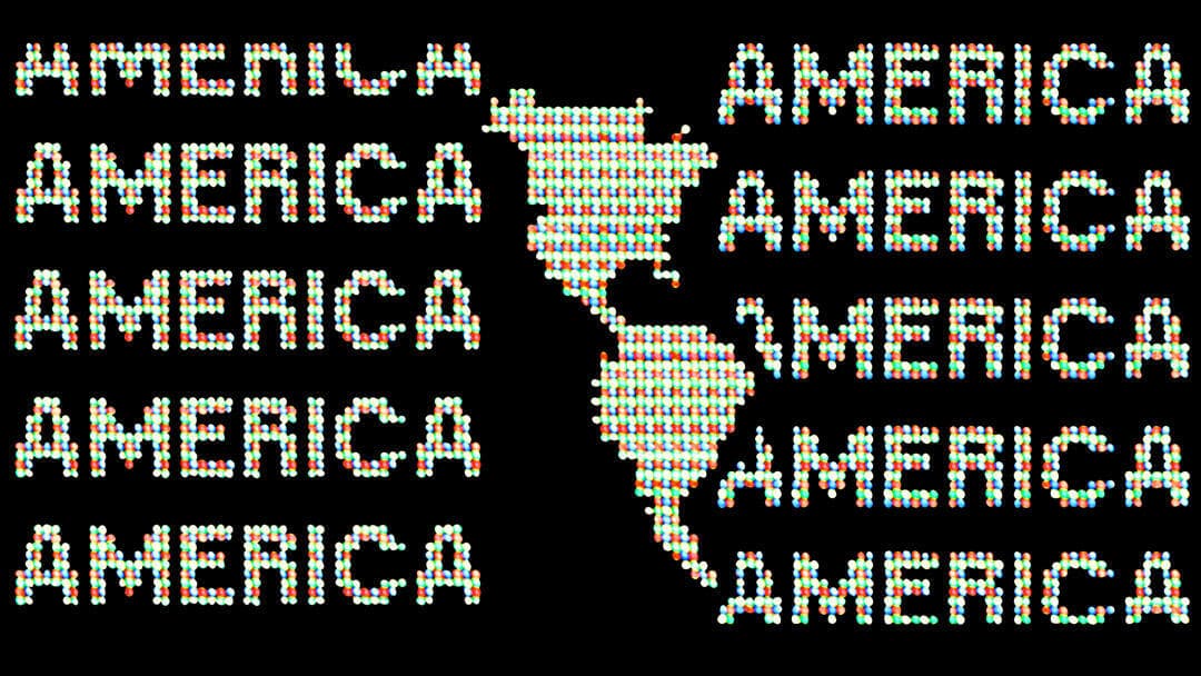 A Logo for America [Digital animation commissioned by The Public Art Fund for Spectacolor Sign, Times Square, New York, April 1987]