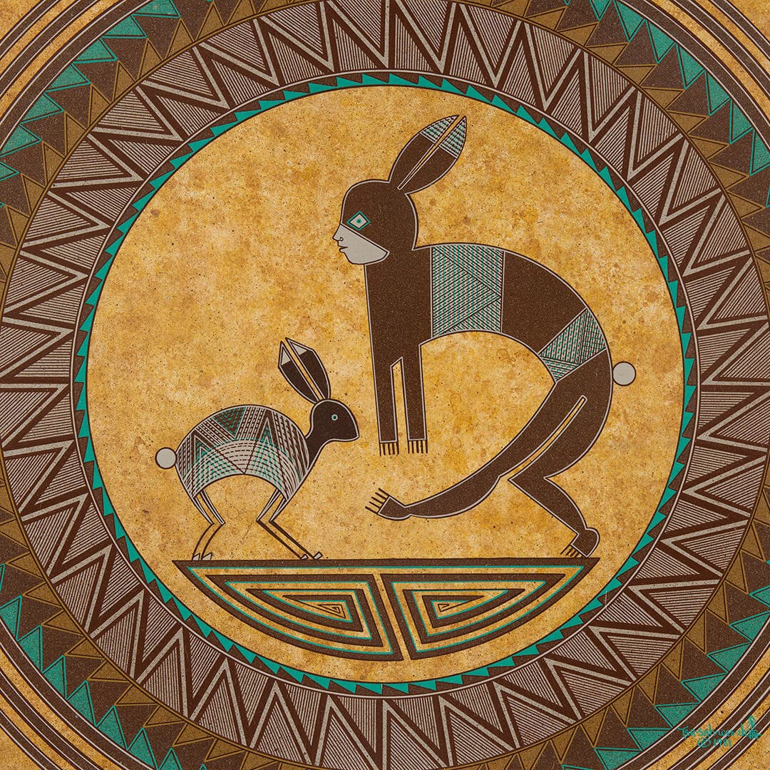 Mimbres Man and Rabbit