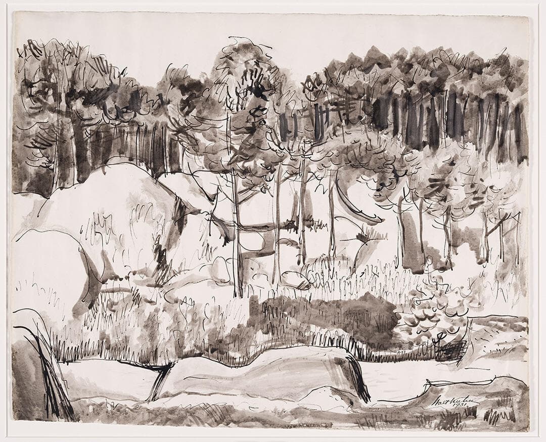 Cliff with Trees