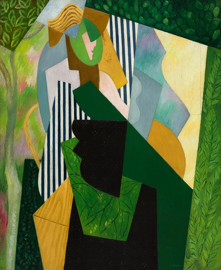 Woman Sitting in a Square (Femme assise dans un square)