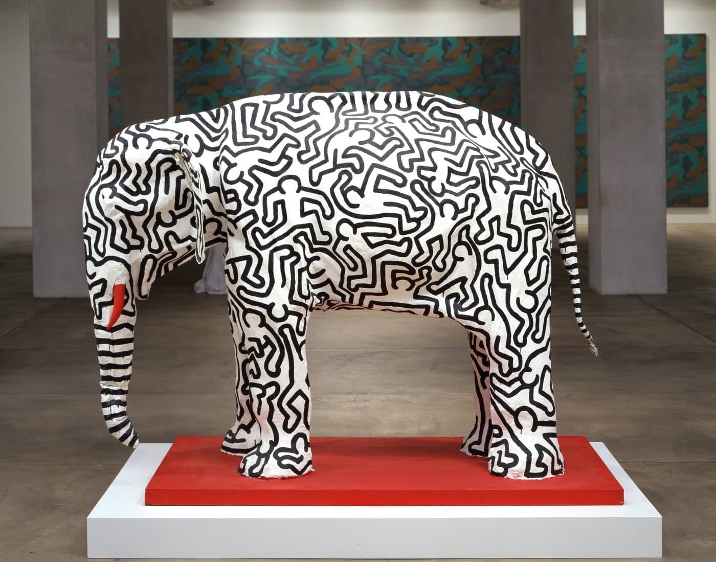 Keith Haring, Untitled (Elephant), 1985, Acrylic on papier-mache, 64 in. x 41 in. x 86 in. The Andy Warhol Museum, Pittsburgh; Contribution The Andy Warhol Foundation for the Visual Arts, Inc. © Keith Haring Foundation