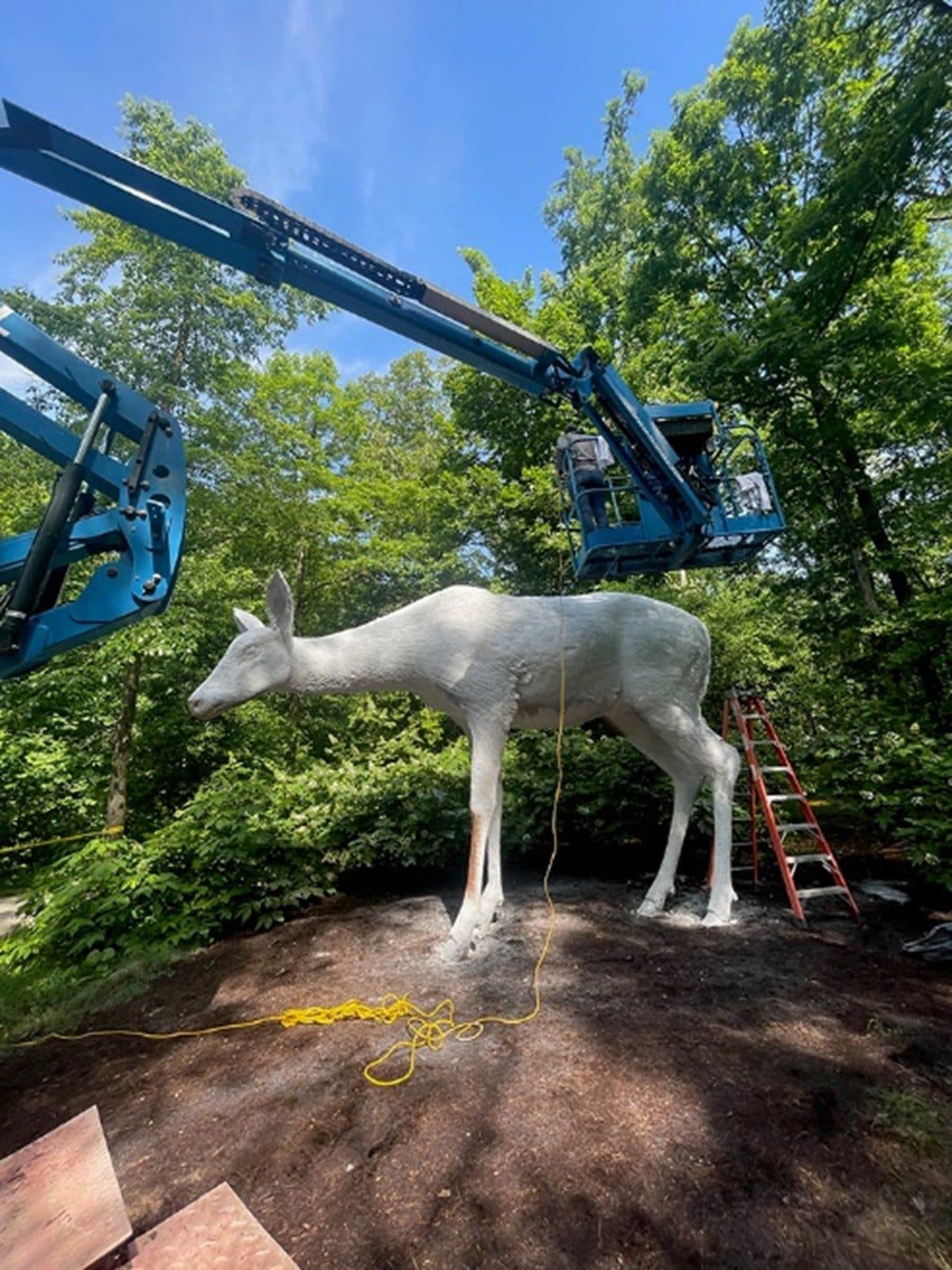 Priming Deer for painting.
